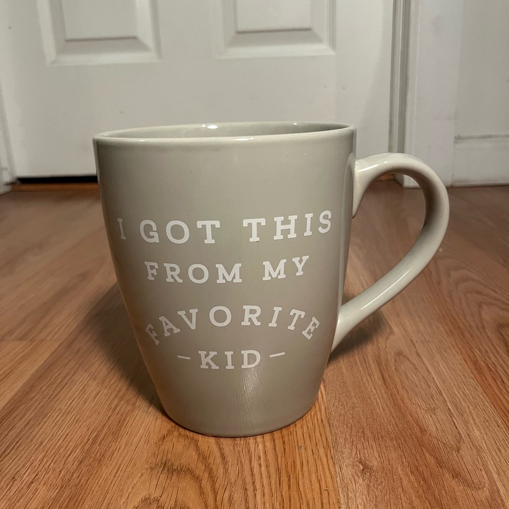 Cream Mug with Fun Text